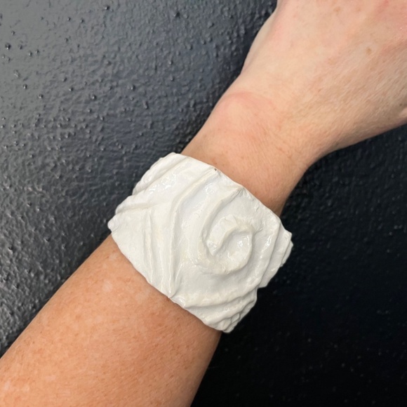 Three Artisan Made Paper Mache Bracelets by Stray Dog Designs Handmade Mexico - Picture 8 of 12